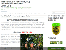 Tablet Screenshot of earthworkslandscaping.biz